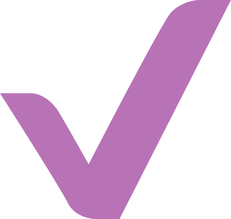 Large purple check